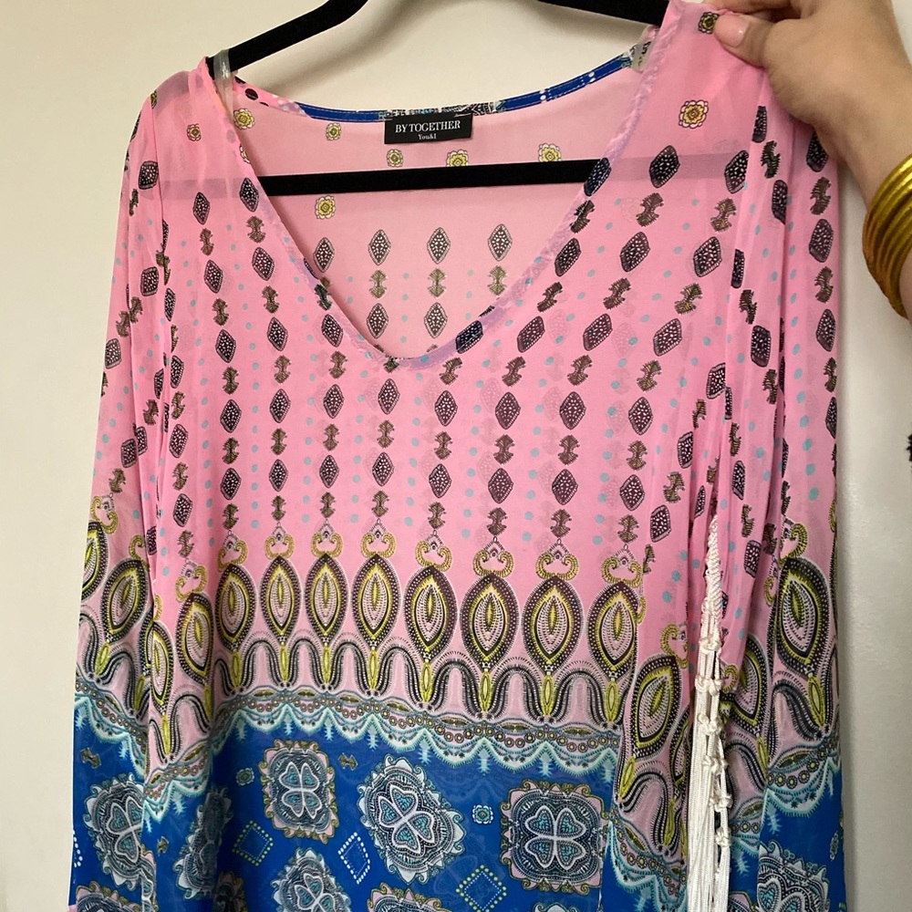 Fringe sleeve top